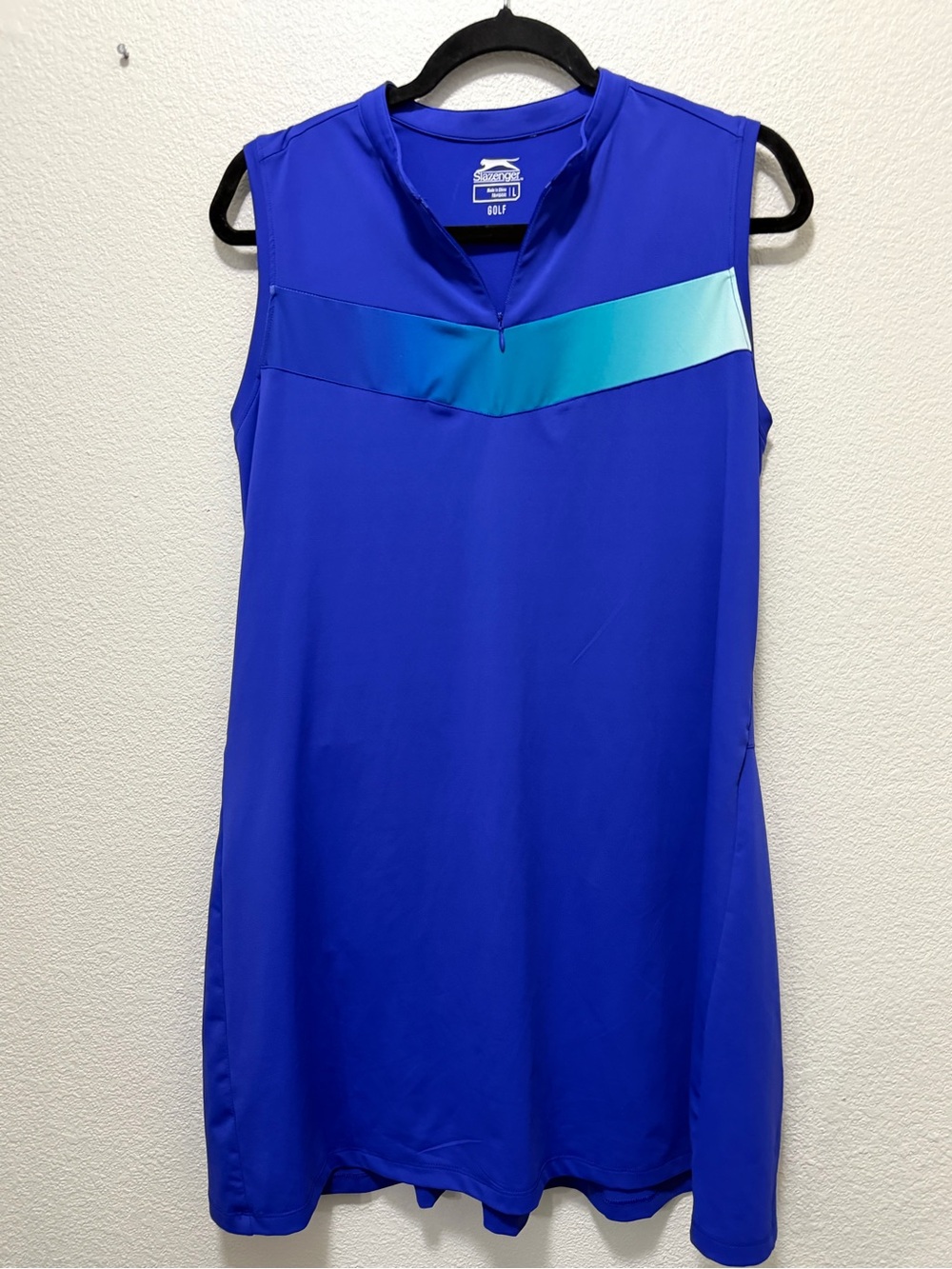 Slazenger purple Sleeveless Golf Dress with Aqua Chevron
